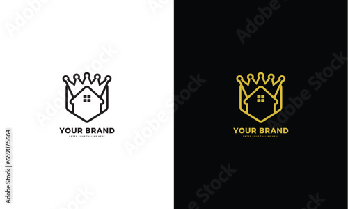 House crown logo, vector graphic design