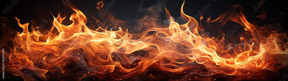 Fire , Flame has burn on the black background, Fire , Flame has burn on the black background,
