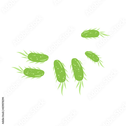 E. coli bacteria vector icon