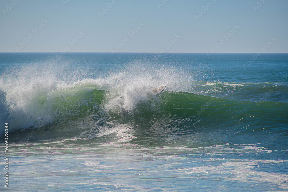 Breaking waves of the atlantic ocean in close-up