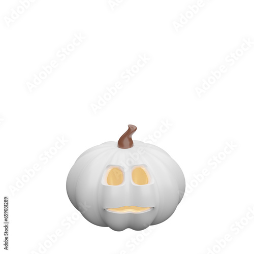 jack o lantern, halloween3D, lantern, white, boo