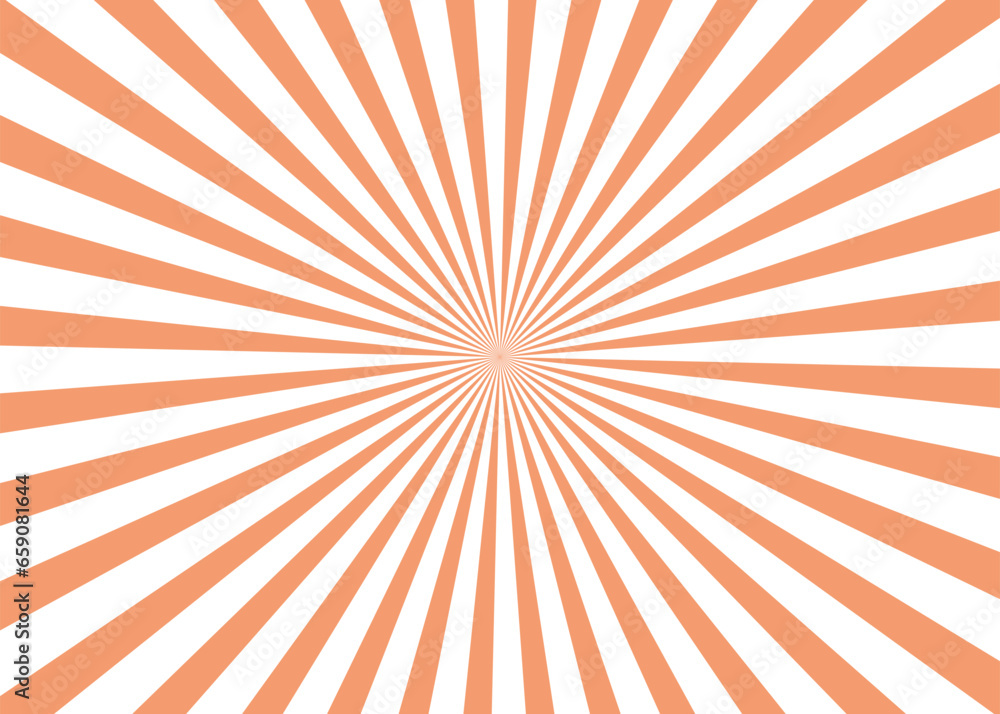 Swirl texture with stripes. Striped swirl background. Orange, beige, fashionable, stylish. Vector, horizontal.