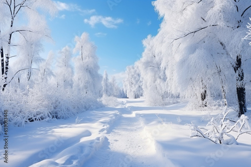 winter landscape with trees © Joun