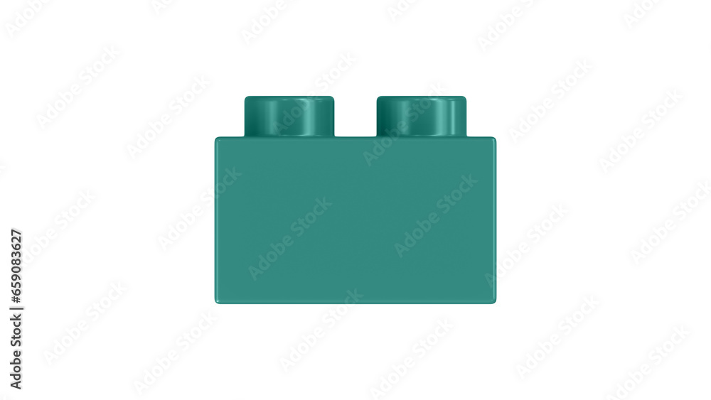 Celadon Green Block Isolated on a White Background. Close Up View of a Plastic Children Game Brick for Constructors, Side View. High Quality 3D Render with a Work Path. 8K Ultra HD, 7680x4320 Celadon Green Block Isolated on a White Background. Close Up View of a Plastic Children Game Brick for Constructors, Side View. High Quality 3D Render with a Work Path. 8K Ultra HD, 7680x4320