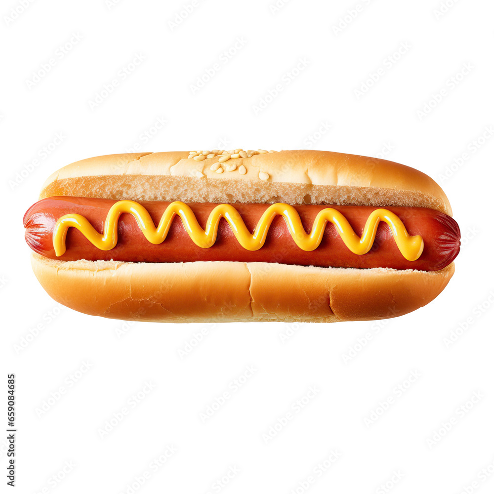 hot dog sandwich isolated on a transparent background, cutout ready for placement.,png hot dog sandwich isolated on a transparent background, cutout ready for placement.,png