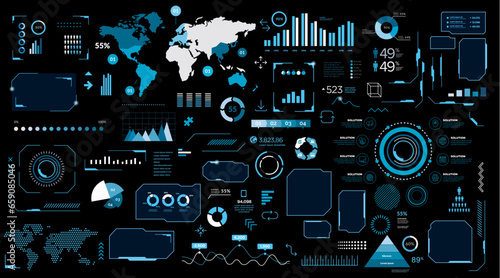 UI futuristic elements