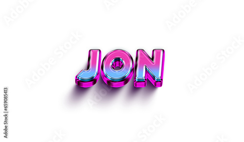 Obraz na płótnie Jon Colorful 3d Abstract Text name