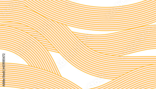 Yellow and white color Italian paste spaghetti backdrop. Chinese noodles ramen background, wave texture