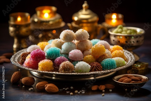 Diwali Sweets Extravaganza, Crafted with Generative AI" © dendyh7