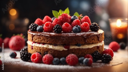 Delectable Berry-Infused Cake  A Sweet Delight for All Occasions
