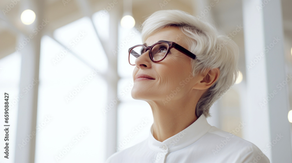Confident and Inspiring: Senior Woman's Presence Confident and Inspiring: Senior Woman's Presence