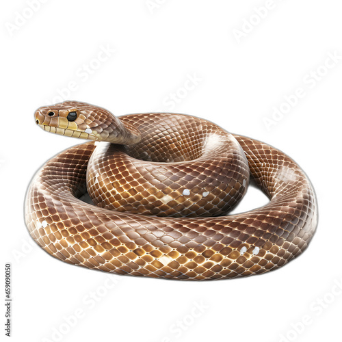 Snake isolated on transparent or white background