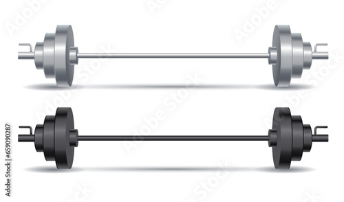 Dumbbell weight gym fitness metal equipment barbell concept. Vector flat graphic design illustration
