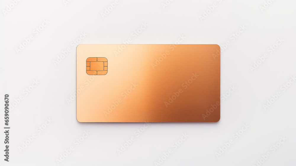 golden credit card placed on a sleek and minimalistic black background. With no numbers or personal information golden credit card placed on a sleek and minimalistic black background. With no numbers or personal information