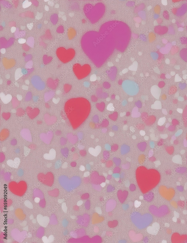 seamless pattern, love heart illustration