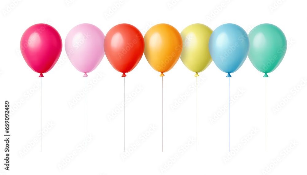 colorful balloons isolated on transparent background cutout colorful balloons isolated on transparent background cutout