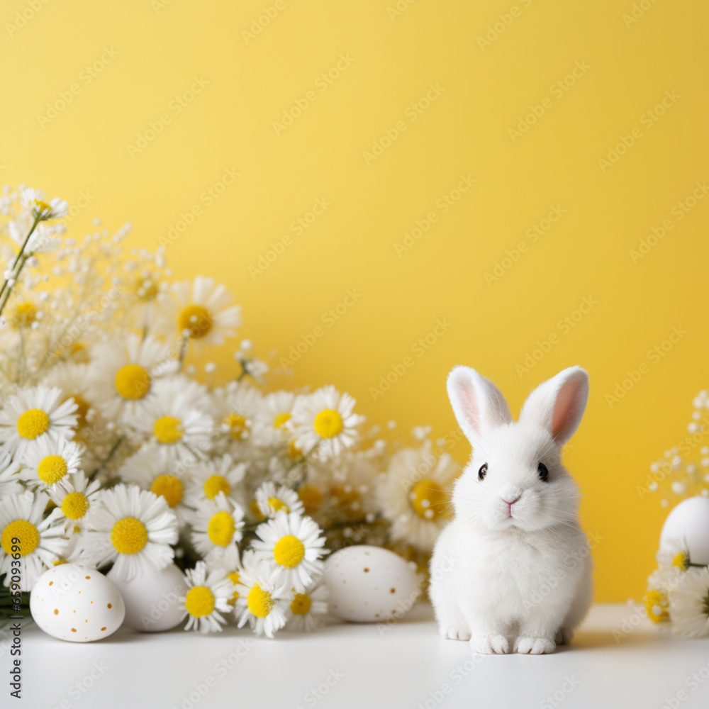 Easter rabbit with eggs, representation of Lent, this day commemorates ...