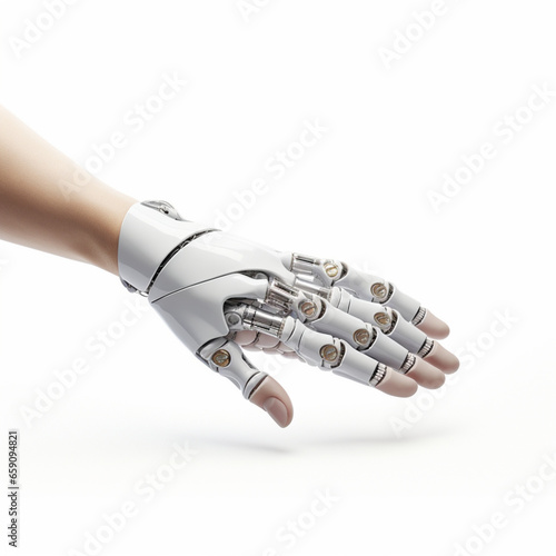 Futuristic concept of the future of body prostheses designed in a very ergonomic and technological way