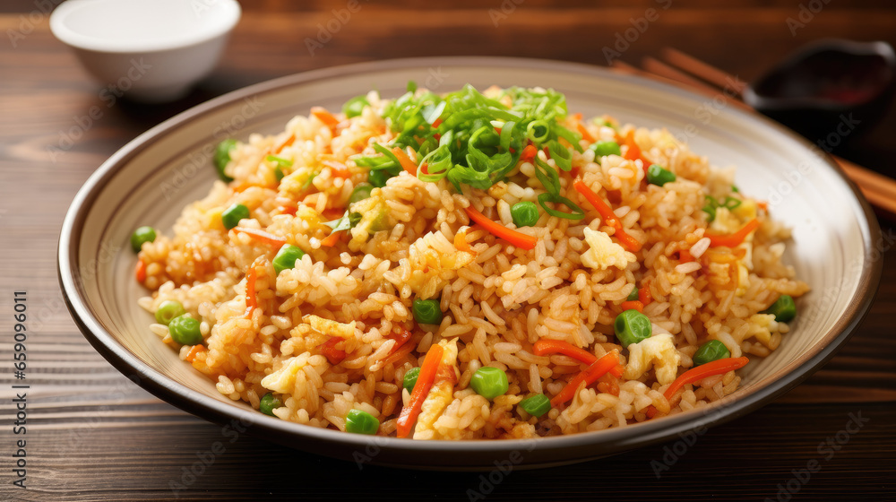 Chahan Yakimeshi Japanese fried rice dish Chahan Yakimeshi Japanese fried rice dish
