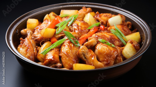 Dakbokkeumtang braised spicy chicken