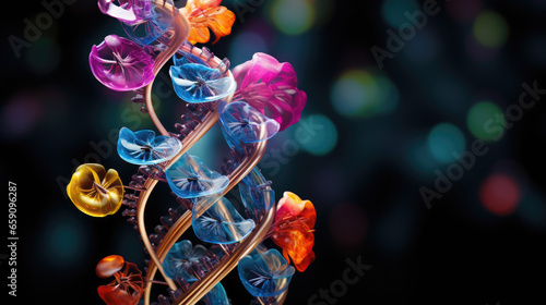 abstract dna flower