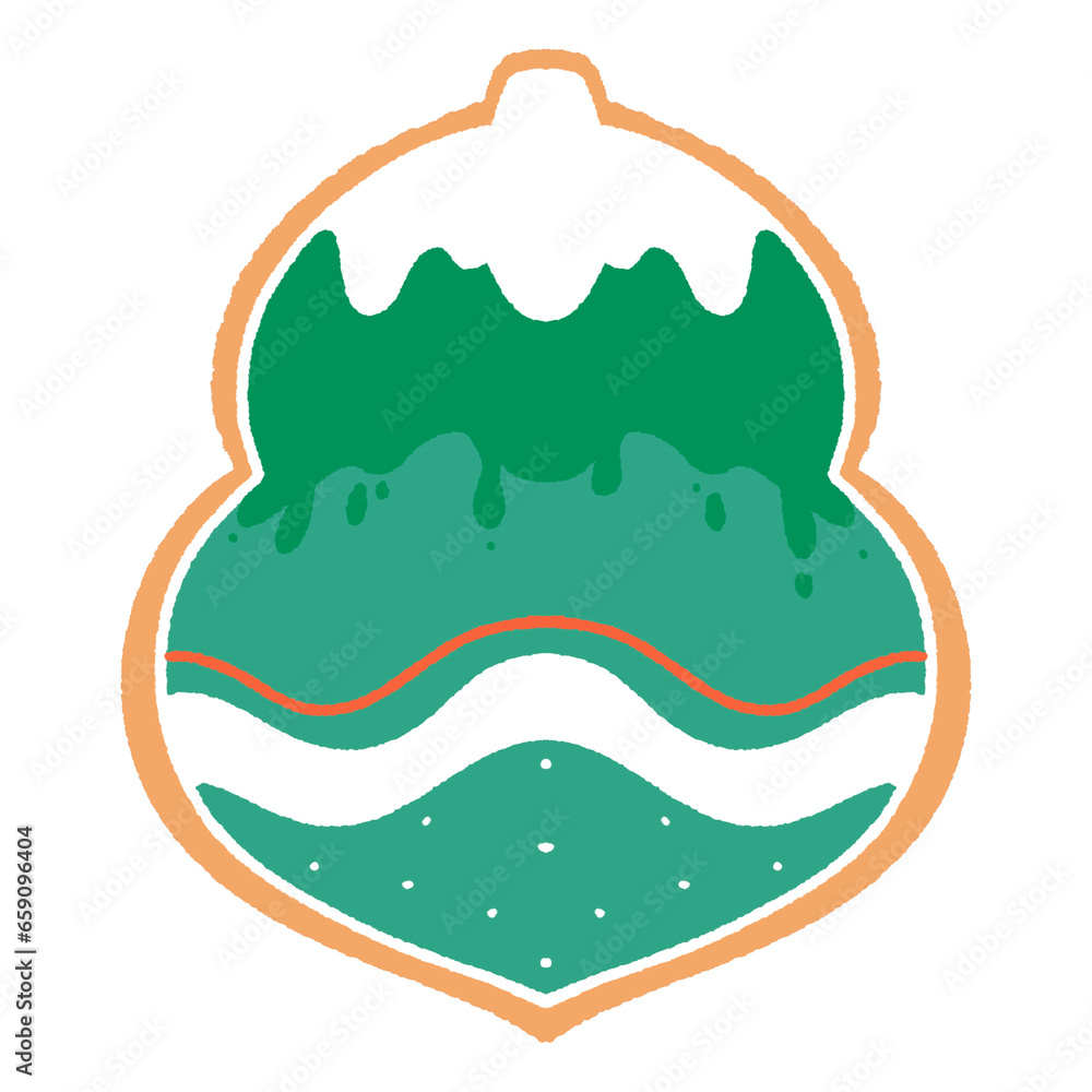 vector Christmas gingerbread cookies. ball with glaze for decoration vector Christmas gingerbread cookies. ball with glaze for decoration