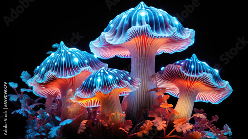 fantasy glowing mushrooms