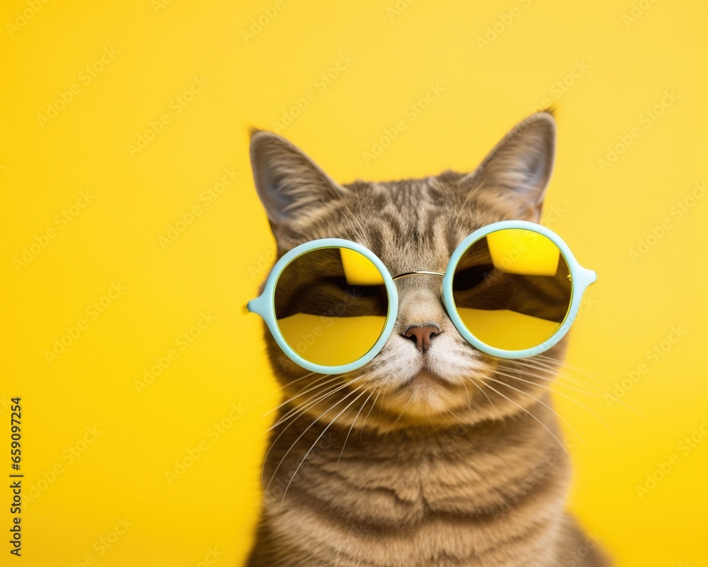 cat with glasses on is funny.