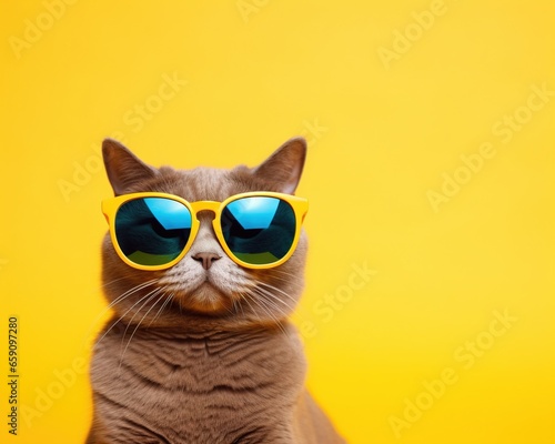 cat with glasses on is funny.