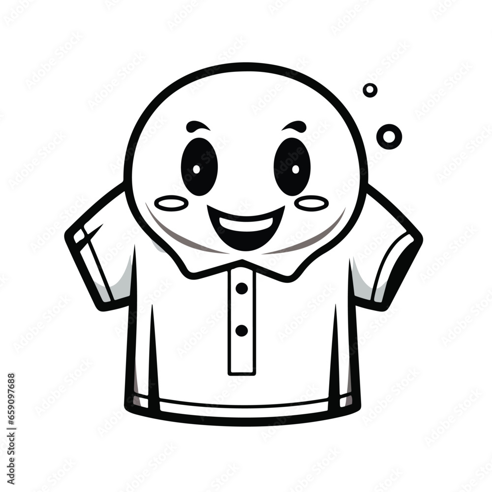 Cobratshirt design graphic, cute happy kawaii style, clear outline,