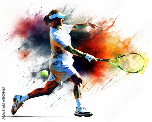 tennis player is an abstract tennis player. © Nipon