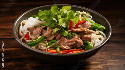 Vietnamese style beef noodle soup