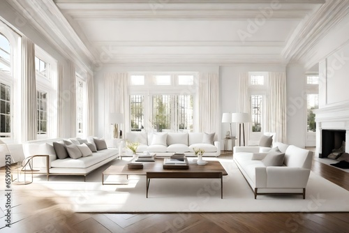 Modern luxury living room interior photo