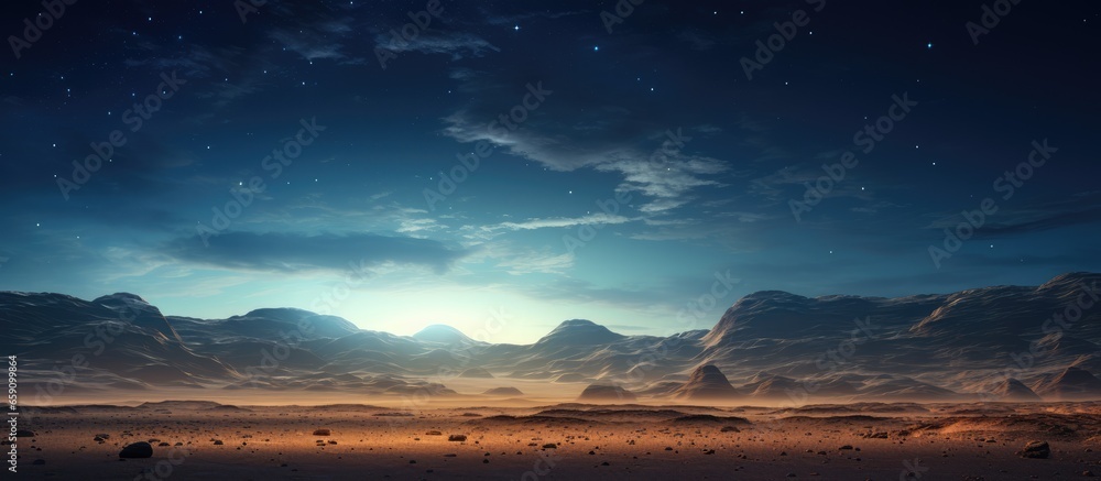 Fototapeta premium Observe desert s starry sky