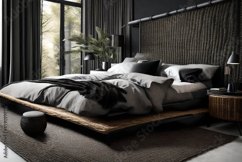 Luxury modern bedroom interior