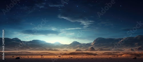 Observe desert s starry sky