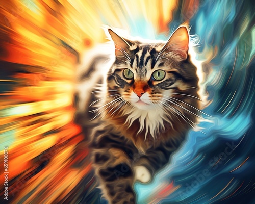 The cat is a background art digital animal kitten blurs mammal whiskers.