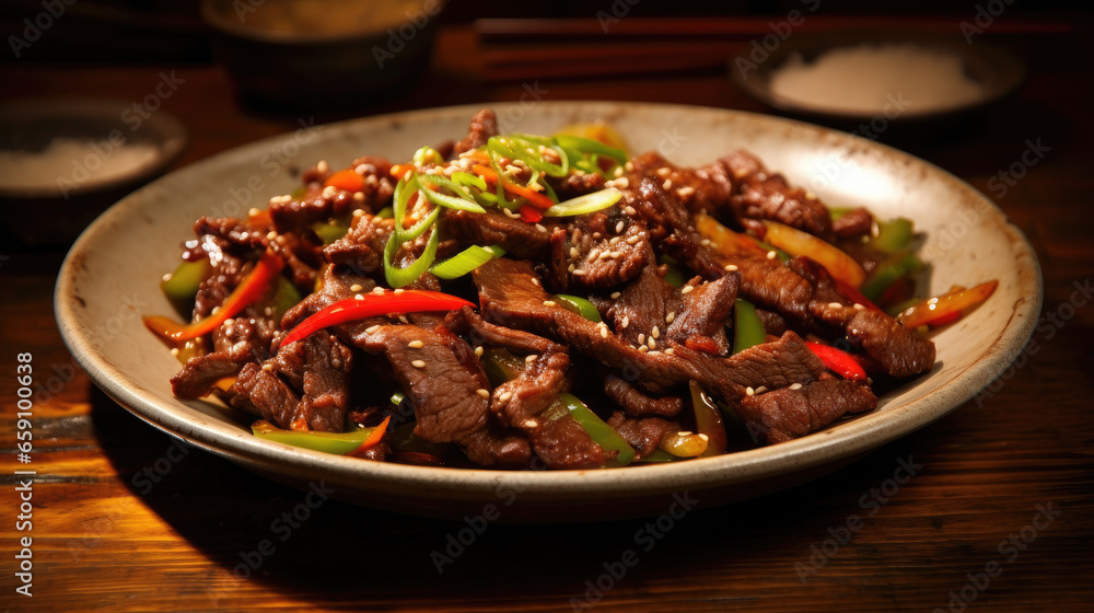 Pepper Steak Stir Fry in Chinese style Pepper Steak Stir Fry in Chinese style