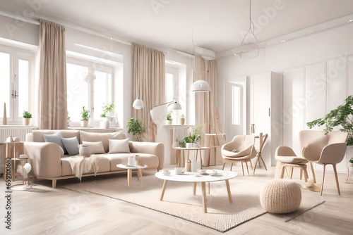 Modern luxury living room interior