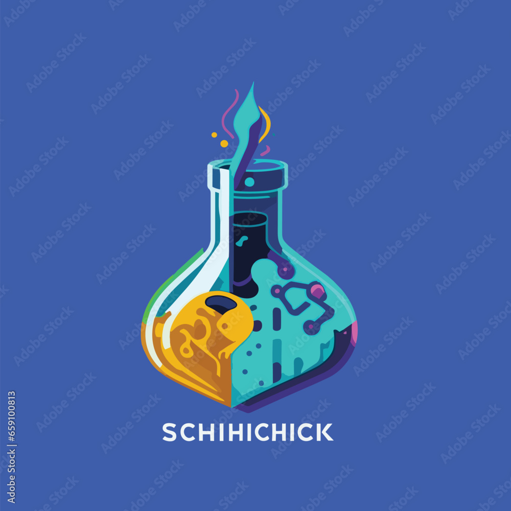 A logo of a science experiment A logo of a science experiment