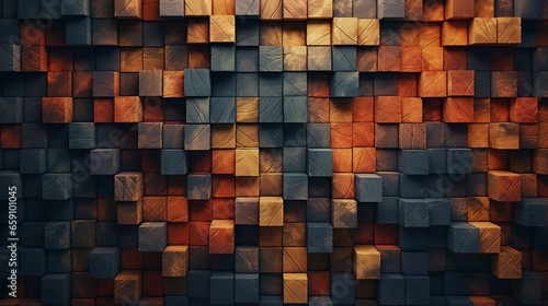 Brick Wall Texture Pattern , Digital art 3D, Abstract Background photo