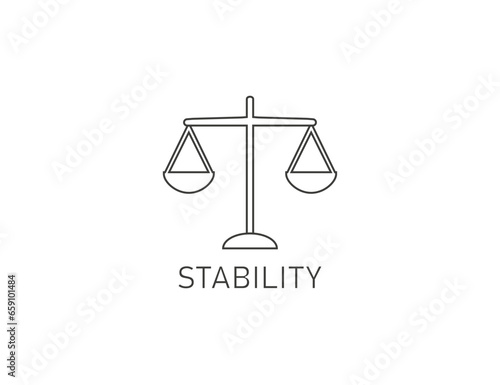 Stability, balance, harmony icon. Vector illustration.
