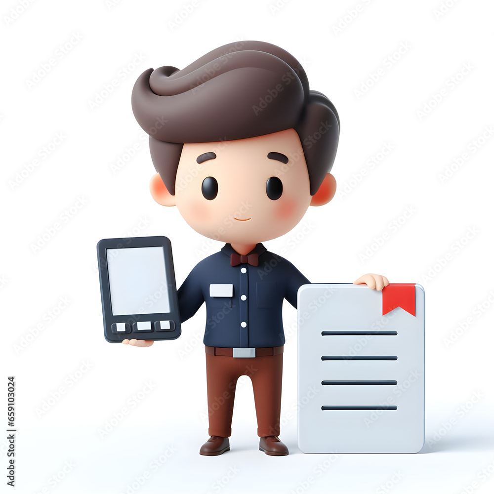 3D character isolated on the white background 3D character isolated on the white background