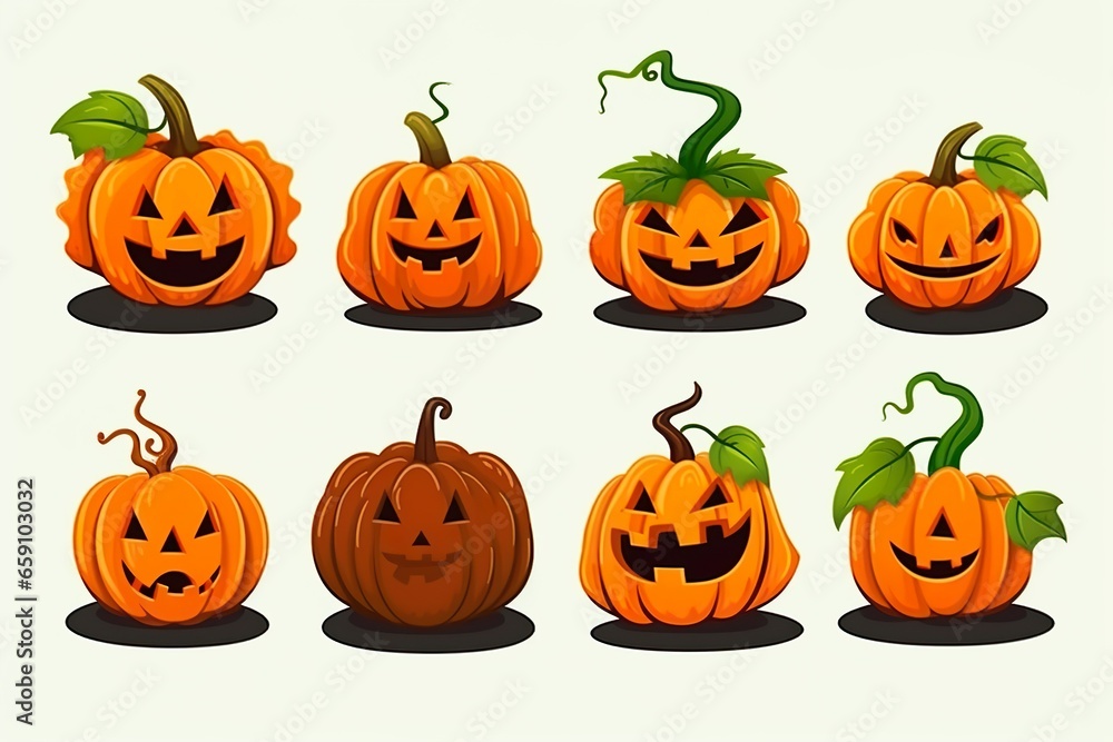 Halloween Pumpkin illustration made wit AI Generated Halloween Pumpkin illustration made wit AI Generated