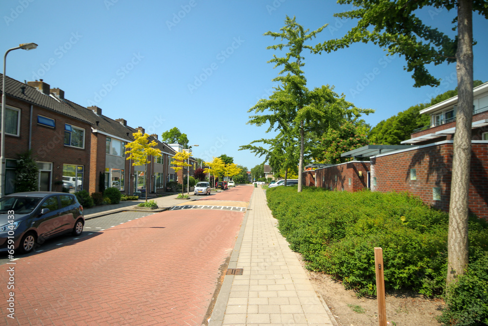 Street Beatrixlaan in the Village of Moerkapelle