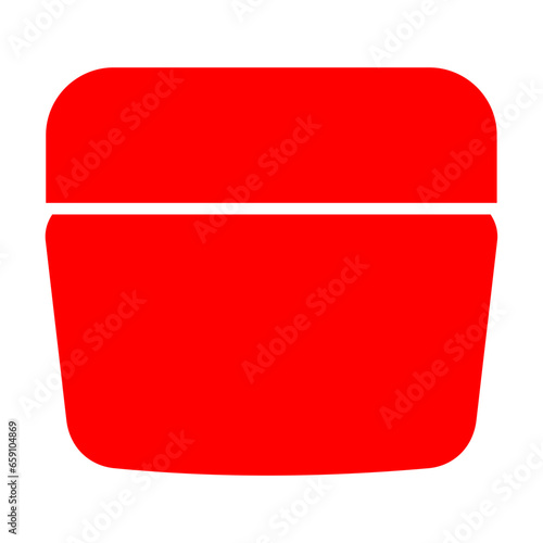 red box isolated on white