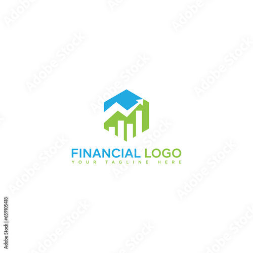 bar chart with up arrow concept, logo template graphics, bar graph icon vector © Mostafa75