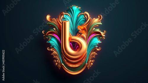 logo unusual bright bright luxurious.Generative AI