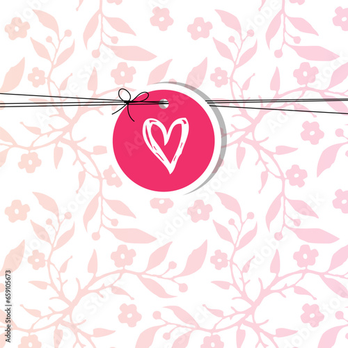 Valentine's day. Greeting card with copy space