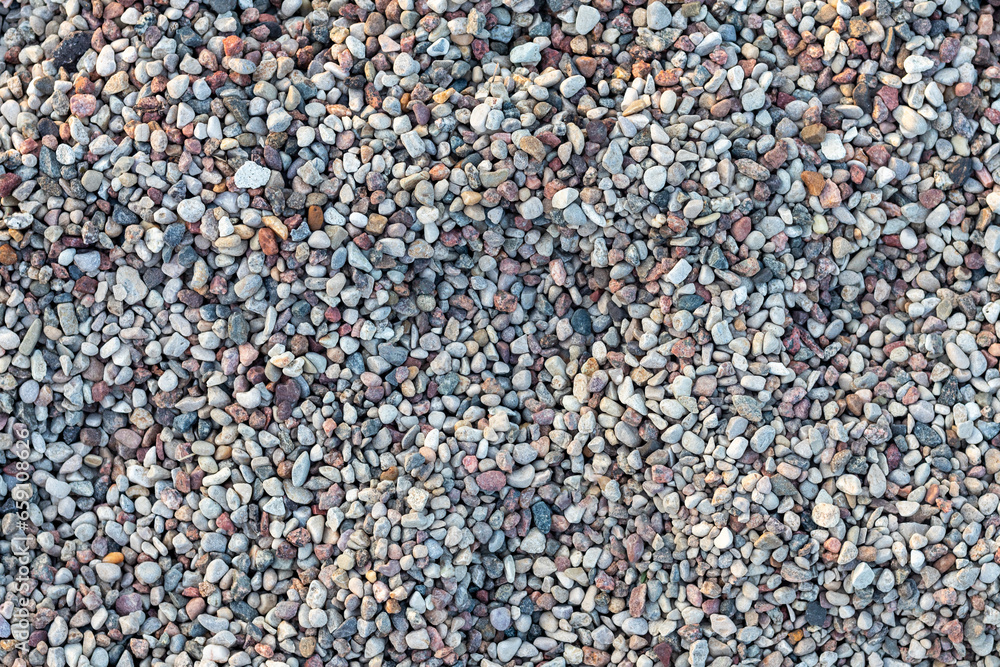 Beautiful texture of the pebbles in the garden.